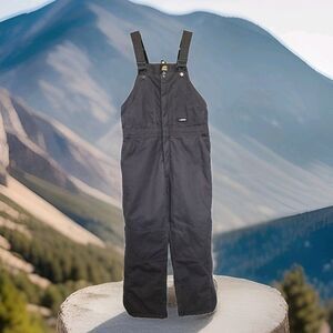 Berne Overalls Womens Large Short  Insulated Gray Double Knee Bibs MSRP $85